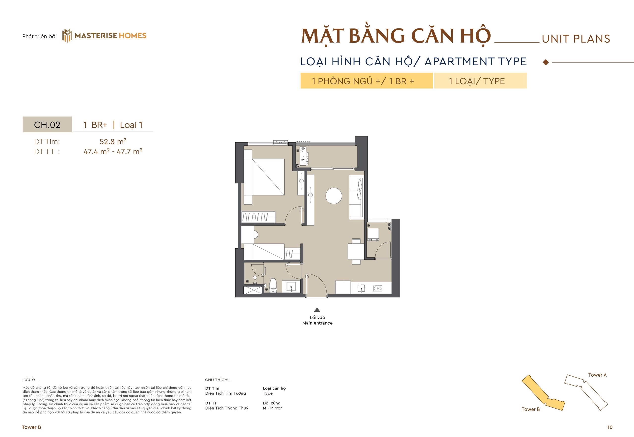 mặt bằng căn hộ masteri rivera đà nẵng