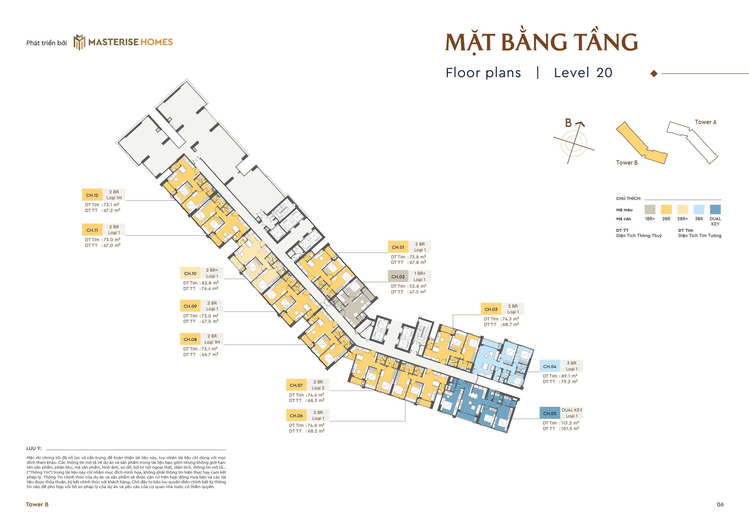 mặt bằng tầng dự án căn hộ masterise đà nẵng