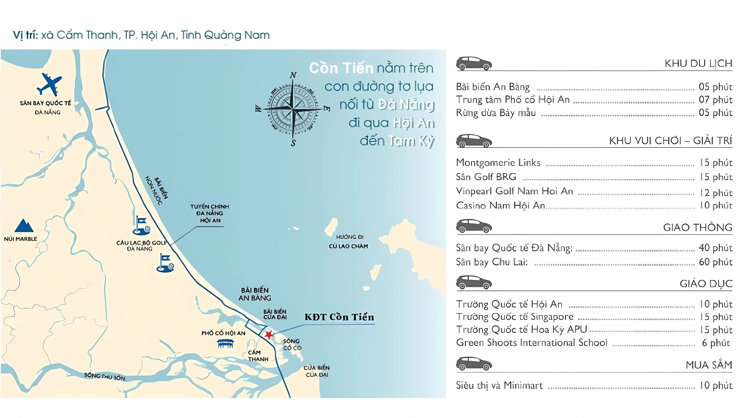 tiện ích ngoại khu dự án casamia cồn tiến hội an